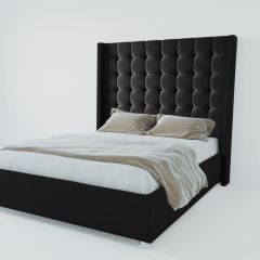 Кровать Венеция ЛЮКС с ПМ 1200 (экокожа кольт ч) в Белоярском - beloyarskiy.mebel24.online | фото 2