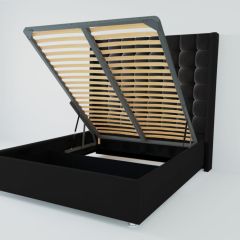 Кровать Венеция ЛЮКС с ПМ 1400 (экокожа кольт ч) в Белоярском - beloyarskiy.mebel24.online | фото