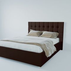 Кровать Венеция с ПМ 1200 (экокожа коричневая) в Белоярском - beloyarskiy.mebel24.online | фото 2