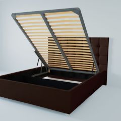 Кровать Венеция с ПМ 1200 (экокожа коричневая) в Белоярском - beloyarskiy.mebel24.online | фото