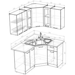 Кухонный гарнитур Лариса оптима 2 1500х1300 мм в Белоярском - beloyarskiy.mebel24.online | фото 2