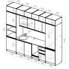 Кухонный гарнитур Ноктюрн люкс 3000 мм в Белоярском - beloyarskiy.mebel24.online | фото 2