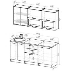 Кухонный гарнитур Паола макси 1800 мм в Белоярском - beloyarskiy.mebel24.online | фото 2