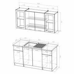 Кухонный гарнитур Сабрина стандарт 1600 в Белоярском - beloyarskiy.mebel24.online | фото 3