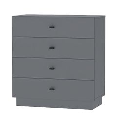 Квадро К-1 Комод 4ящ. (ЛДСП Графит) в Белоярском - beloyarskiy.mebel24.online | фото