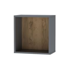 Квадро ПЛ-1 Полка (ЛДСП графит-дуб крафт золотой) в Белоярском - beloyarskiy.mebel24.online | фото