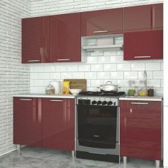 Модульная кухня Танго бордо в Белоярском - beloyarskiy.mebel24.online | фото
