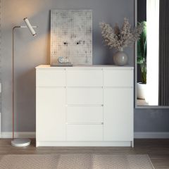 МОРИ МК 1200.4 Комод (белый) в Белоярском - beloyarskiy.mebel24.online | фото 3