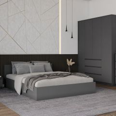 МОРИ КРМ 1600.1/1 Кровать (настил) графит в Белоярском - beloyarskiy.mebel24.online | фото