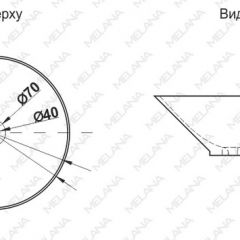 Накладная раковина melana mln-7020-b1+b18 (t4006hb1+b18 ) (сине-черная) в Белоярском - beloyarskiy.mebel24.online | фото 2