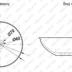 Накладная раковина melana mln-t4029-b15 в Белоярском - beloyarskiy.mebel24.online | фото 2