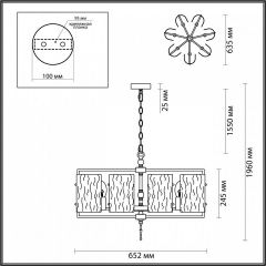 Подвесная люстра Odeon Light Elegante 4878/7 в Белоярском - beloyarskiy.mebel24.online | фото 4