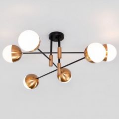 Потолочная люстра Eurosvet Nuvola 70129/6 латунь в Белоярском - beloyarskiy.mebel24.online | фото