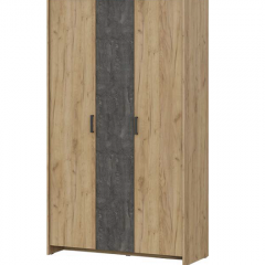 Шкаф 3-х створчатый МСП-1 (Дуб Золотой/Камень темный) в Белоярском - beloyarskiy.mebel24.online | фото 2