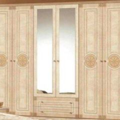 Шкаф 6-и дверный с зеркалами (02.146) Рома (беж) в Белоярском - beloyarskiy.mebel24.online | фото