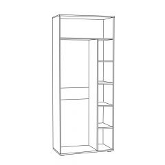 Шкаф для одежды 1751 Бьянка в Белоярском - beloyarskiy.mebel24.online | фото 2