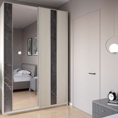 Шкаф-купе 1300 серии SILVER S3+S4+B2+PL4 (2 ящика+F обр.штанга) профиль «Серебро» в Белоярском - beloyarskiy.mebel24.online | фото