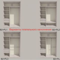 Шкаф-купе 1300 серии SILVER S3+S4+B2+PL4 (2 ящика+F обр.штанга) профиль «Серебро» в Белоярском - beloyarskiy.mebel24.online | фото 6