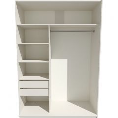 Шкаф-купе 1400 серии SOFT D1+D3+B2+PL1 (2 ящика+1штанга) профиль «Графит» в Белоярском - beloyarskiy.mebel24.online | фото 2