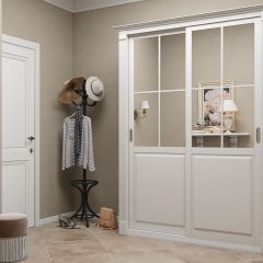 Шкаф-купе 1500 серии NEW CLASSIC K4+K4+B2+PL4 (2 ящика+F обр. штанга) профиль «Капучино» в Белоярском - beloyarskiy.mebel24.online | фото