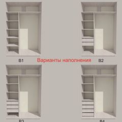 Шкаф-купе 1500 серии SILVER S1+S1+B2+PL2 (2 ящика+1 штанга+1 полка) профиль «Серебро» в Белоярском - beloyarskiy.mebel24.online | фото 5