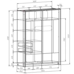 Шкаф-купе 1600 с плитой 22 мм ЛИБЕРТИ в Белоярском - beloyarskiy.mebel24.online | фото 4