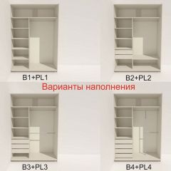 Шкаф-купе 1600 серии SOFT D1+D3+B2+PL1 (2 ящика+1штанга) профиль «Графит» в Белоярском - beloyarskiy.mebel24.online | фото 5