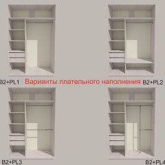 Шкаф-купе 1700 серии SILVER S1+S1+B2+PL2 (2 ящика+1 штанга+1 полка) профиль «Серебро» в Белоярском - beloyarskiy.mebel24.online | фото 6