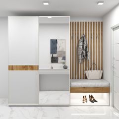 Шкаф-купе 1800 серии SOFT D6+D4+B2+PL2 (2 ящика+1штанга+1 полка) профиль «Капучино» в Белоярском - beloyarskiy.mebel24.online | фото