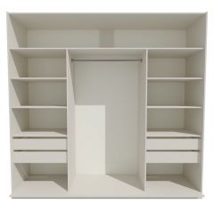 Шкаф-купе 2400 серии SOFT D4+D4+D4+B22+PL1 (по 2 ящика лев/прав+1штанга) профиль «Графит» в Белоярском - beloyarskiy.mebel24.online | фото 2
