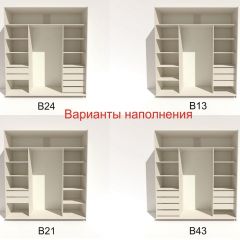 Шкаф-купе 2400 серии SOFT D5+D4+D5+B22+PL3 (по 2 ящика лев/прав+2штанги) профиль «Графит» в Белоярском - beloyarskiy.mebel24.online | фото 6