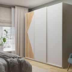 Шкаф-купе 2400 серии SOFT D7+D3+D3+B22+PL4 (по 2 ящика лев/прав+2штанги) профиль «Капучино» в Белоярском - beloyarskiy.mebel24.online | фото