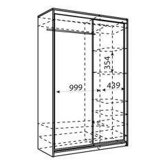 Шкаф-купе Рене 1500 вариант 2 (Зеркало/Зеркало) в Белоярском - beloyarskiy.mebel24.online | фото 2