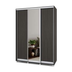 РОЛАНД Шкаф-купе с зеркалом Венге (600*1600) Р662 в Белоярском - beloyarskiy.mebel24.online | фото