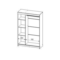 Шкаф-купе ШКП 2 (Венге/Ясень Анкор светлый) в Белоярском - beloyarskiy.mebel24.online | фото 3