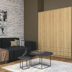 Шкаф Нина (М6) Дуб Сонома в Белоярском - beloyarskiy.mebel24.online | фото