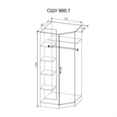 СОФИ СШУ860.1 Шкаф угловой в Белоярском - beloyarskiy.mebel24.online | фото 2