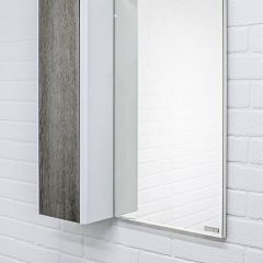 Шкаф-зеркало Uno 60 Дуб серый левый/правый Домино (DU1503HZ) в Белоярском - beloyarskiy.mebel24.online | фото 8
