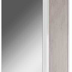 Шкаф-зеркало Uno 60 Дуб серый левый/правый Домино (DU1503HZ) в Белоярском - beloyarskiy.mebel24.online | фото 1