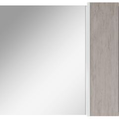 Шкаф-зеркало Uno 80 Дуб серый левый/правый Домино (DU1504HZ) в Белоярском - beloyarskiy.mebel24.online | фото 5