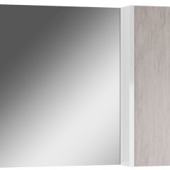 Шкаф-зеркало Uno 80 Дуб серый левый/правый Домино (DU1504HZ) в Белоярском - beloyarskiy.mebel24.online | фото 1