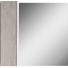 Шкаф-зеркало Uno 80 Дуб серый левый/правый Домино (DU1504HZ) в Белоярском - beloyarskiy.mebel24.online | фото 2