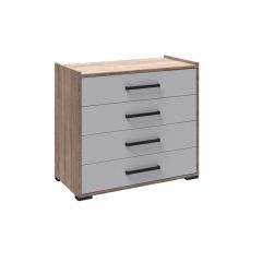 Спальня Соната Комод (Белый/Дуб крафт золотой) в Белоярском - beloyarskiy.mebel24.online | фото