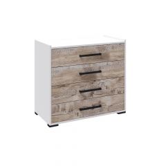 Спальня Соната Комод (Белый/Дуб юкон) в Белоярском - beloyarskiy.mebel24.online | фото