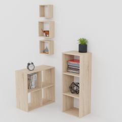 Стеллаж 3 секции (дуб сонома) в Белоярском - beloyarskiy.mebel24.online | фото 4