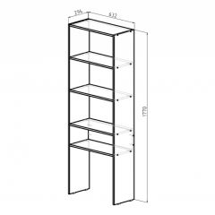 Стеллаж Элемент-1 (белый) в Белоярском - beloyarskiy.mebel24.online | фото 2