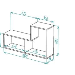 Стеллаж "Тетрис" в Белоярском - beloyarskiy.mebel24.online | фото 2