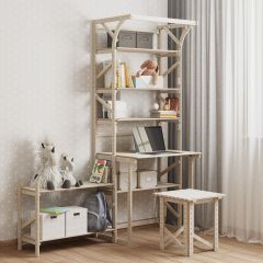 Стеллаж+стол со стойкой Конструктор Арт.СRСт2-1 в Белоярском - beloyarskiy.mebel24.online | фото 4