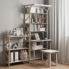 Стеллаж+стол со стойкой Конструктор Арт.СRСт2-1 в Белоярском - beloyarskiy.mebel24.online | фото 6