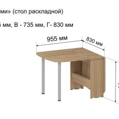 Стол-книжка раздвижной "Оригами" в Белоярском - beloyarskiy.mebel24.online | фото 5